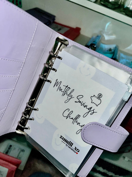 Monthly Savings Binder